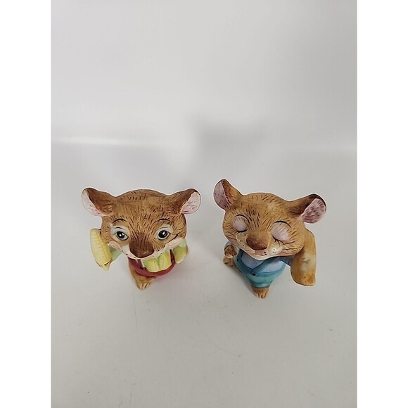 HOMCO Vintage Harvest Country Mouse Figurines - Set of 2/PAIR  #5601 TAIWAN - Picture 2 of 16